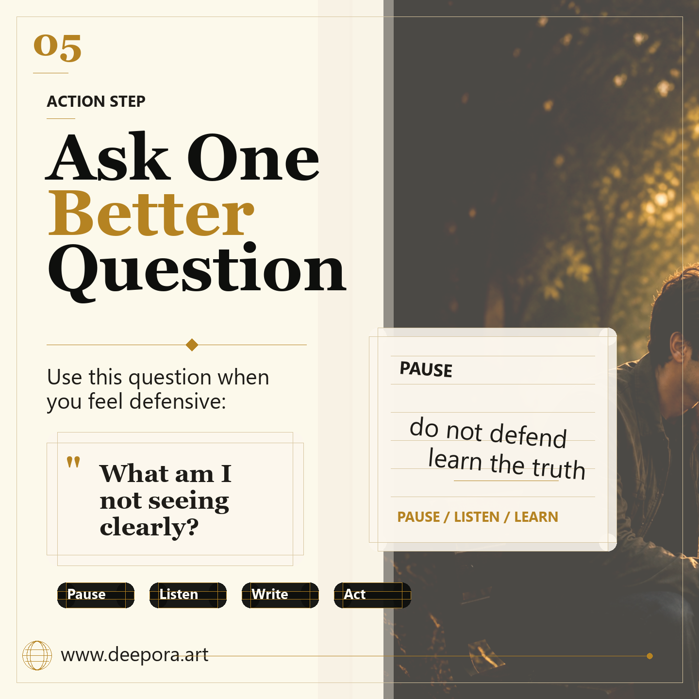 Ask one better question when ego feels defensive