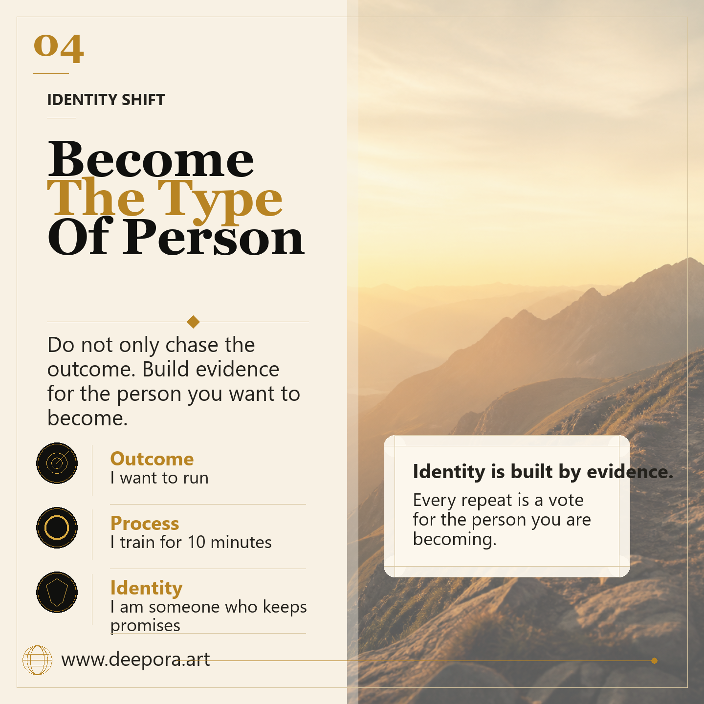 Identity based habits become the type of person lesson