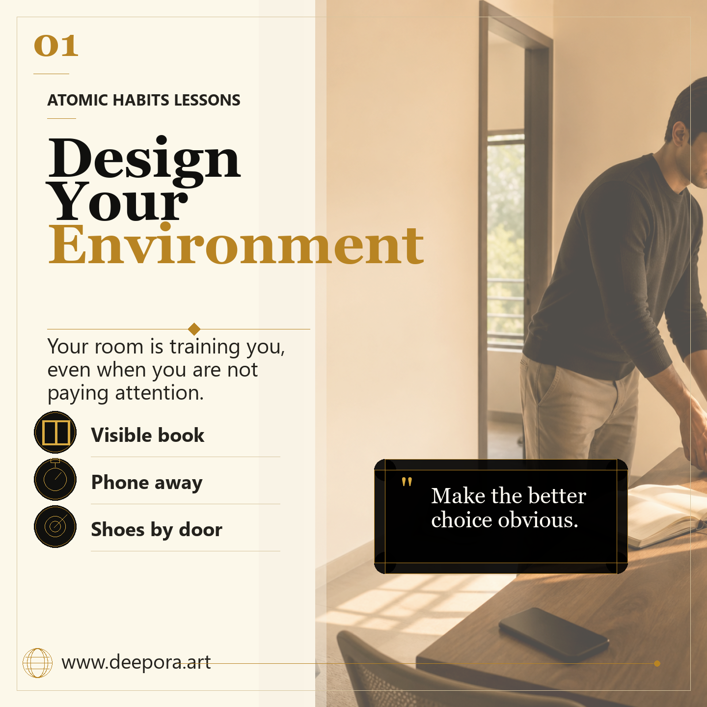 Atomic Habits Environment Design: How Your Room Shapes Your Habits